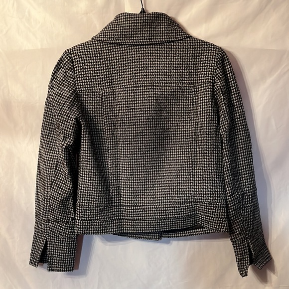 Banana Republic Plaid Wide Collar Wool Jacket Size Medium - Picture 2 of 8